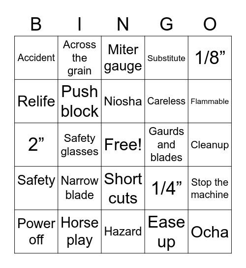 Construcción Bingo Card