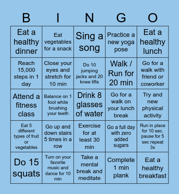 Live longer, live stronger. Bingo Card