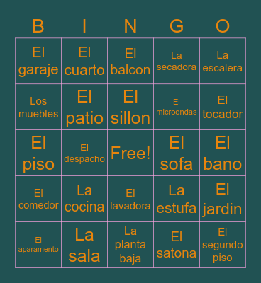 . Bingo Card