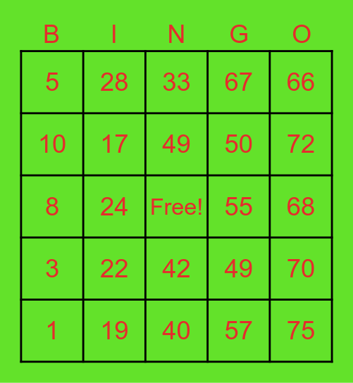 Cassidy's fundraiser Bingo Card