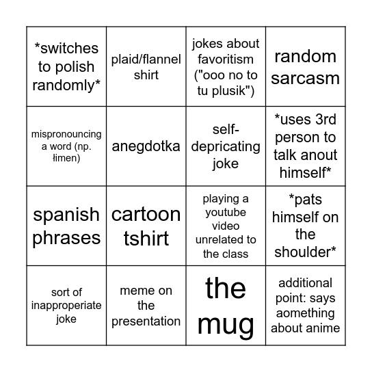 GEOGRAFIA Z ZĄBECKIM BINGO Card