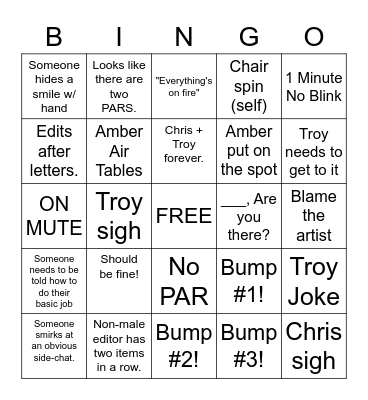 PM Bingo Card