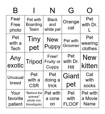 Social Media Photo Bingo Card