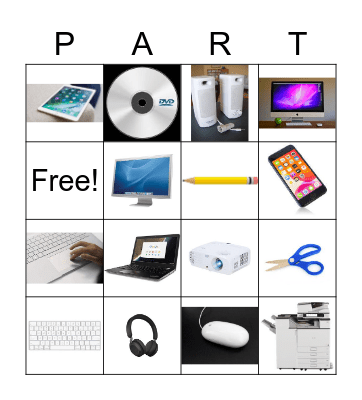 Parts of the Computer Bingo Card