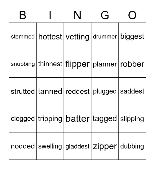 MacqLit Part E Bingo Lesson 30 Bingo Card