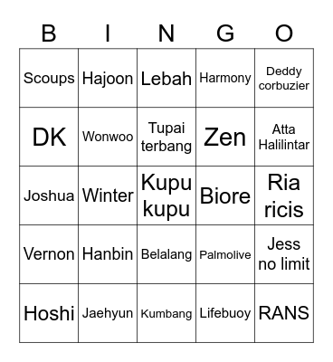 Johnny Bingo Card