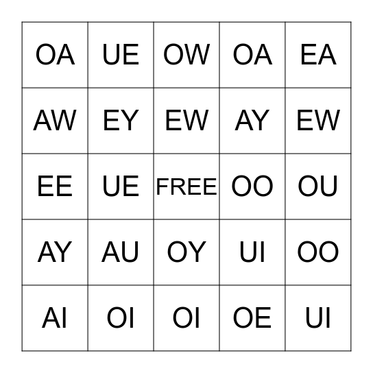 Vowel Team Bingo Vowel Team Bingo Is An Interactive And Fun Learning