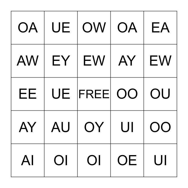 Vowel Team Bingo Vowel Team Bingo Is An Interactive And Fun Learning