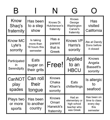 Find someone who... Bingo Card