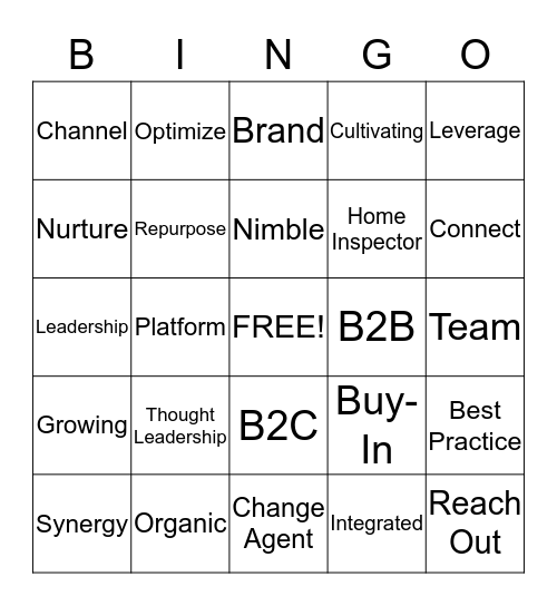 OnCourse Bingo Card
