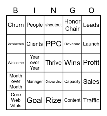 Thrive Mtg Bingo Card