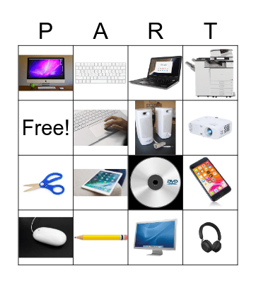 Parts of the Computer Bingo Card