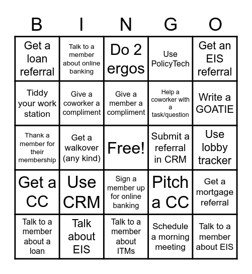 Interquest Bingo Card