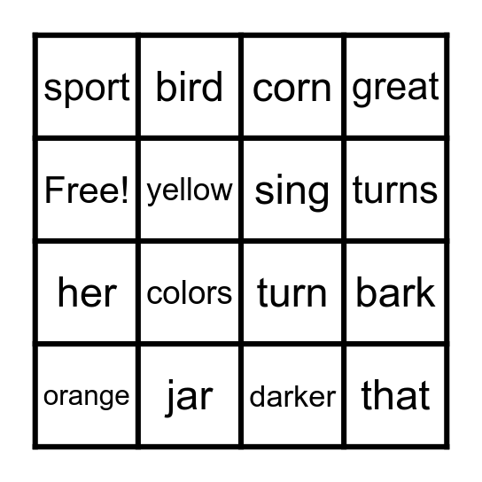 Bingo Card