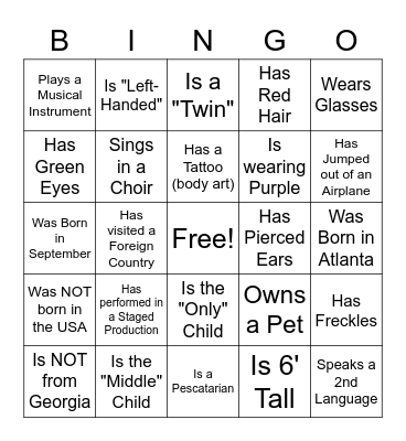 DEKALB COUNTY YOUTH COMMISSIONERS Bingo Card