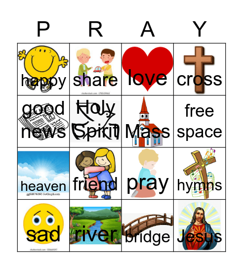 Jesus is Your Friend Bingo Card