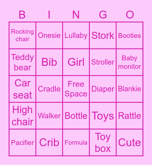 Baby Camacho BINGO Card