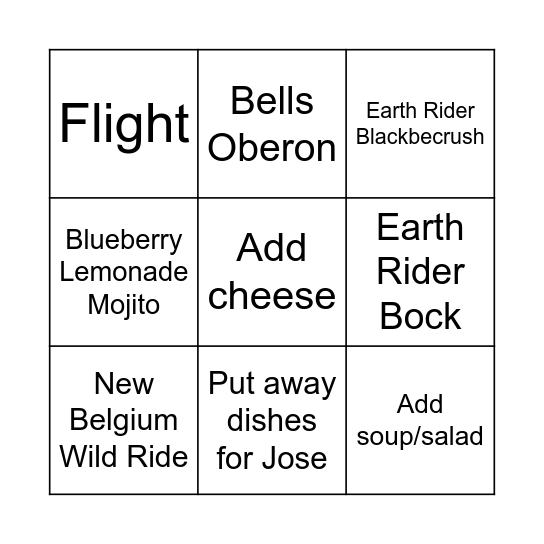 Grizz Bingo Card