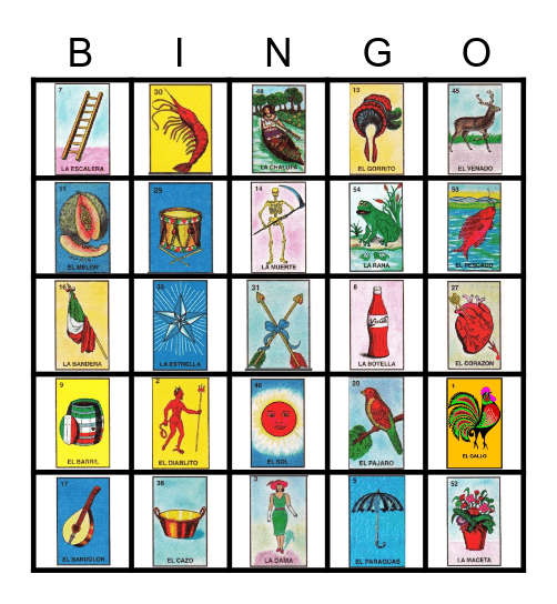 LOTERIA Bingo Card