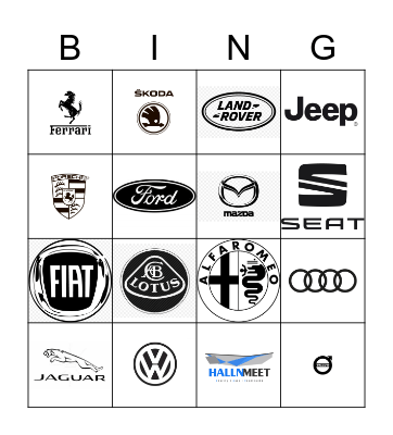 HallnMeet Bingo Card