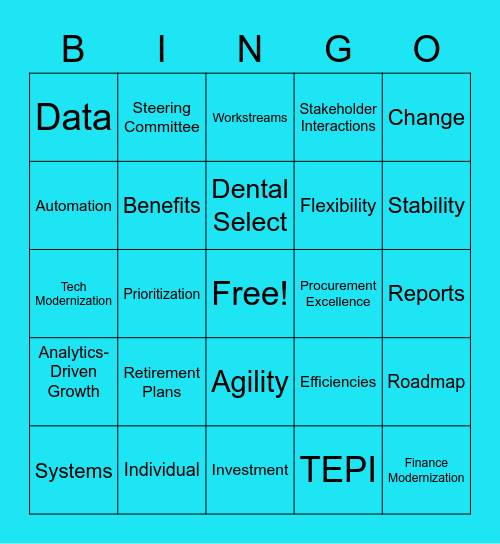 TEPI BINGO Card