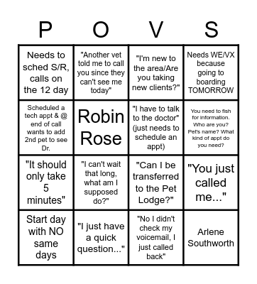 CSR LIFE Bingo Card