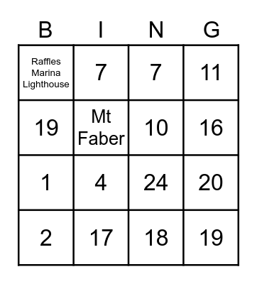 Hidden Gems Bingo Card