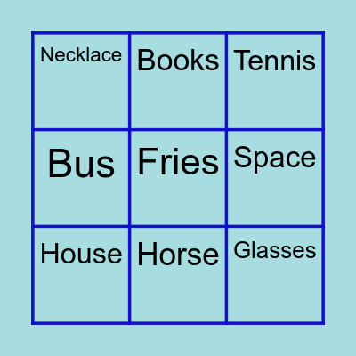 S Bingo Card