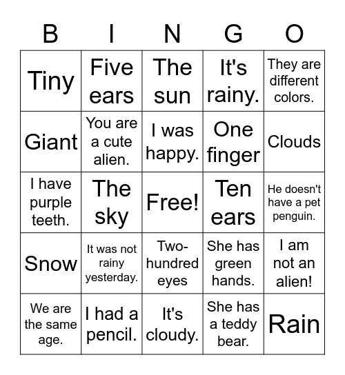 This Week Bingo Card