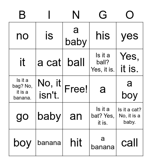 Starter A Lesson Bb Bingo Card