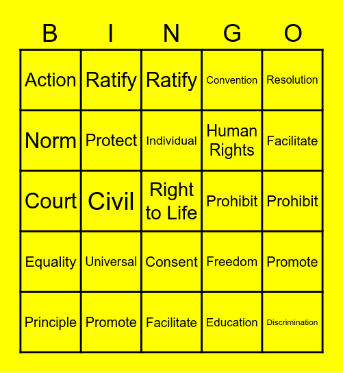 Amnesty BAC Bingo Card