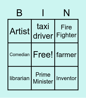 Who Am I? Bingo Card
