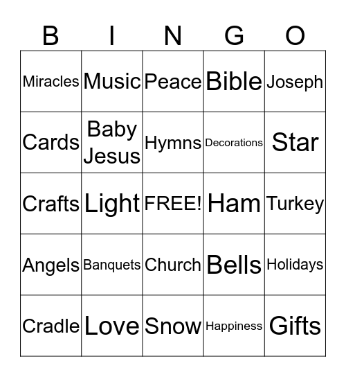 New Year's Eve Gala Bingo Card
