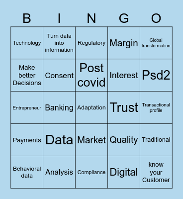 Fintech bingo Card