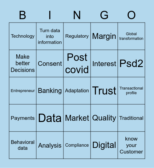 Fintech bingo Card