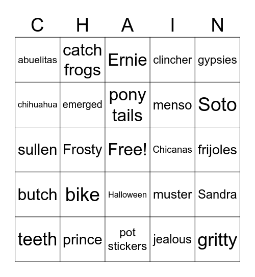 Broken Chains (2) Bingo Card