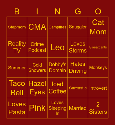 Saide - Head of House 🔴🦁🧙‍♀️ Bingo Card