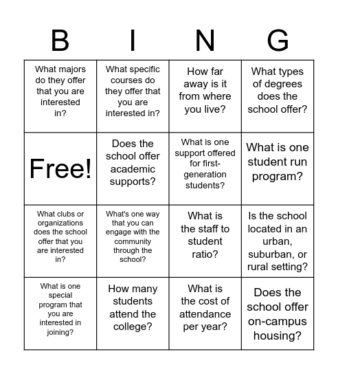 Authentic Research Bingo! Bingo Card