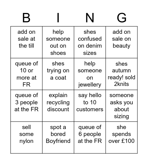 Bingo Card