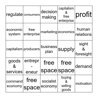 vocab bingo  Bingo Card