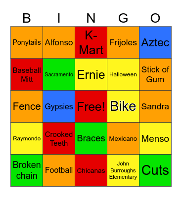 Broken Chain Bingo Card