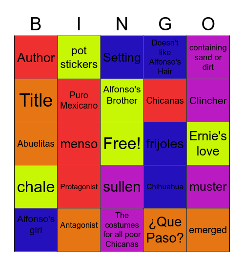 Broken Chain Bingo Card