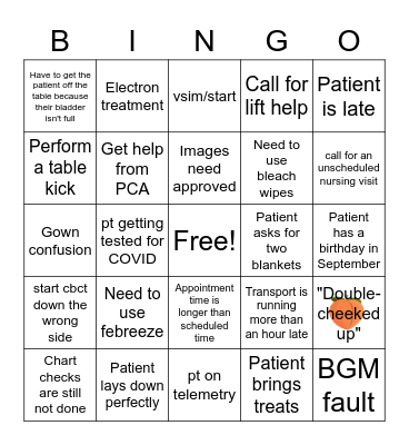 Friday Bingo Card