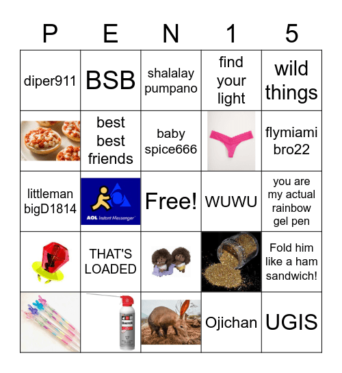 PEN15 BINGO! Bingo Card