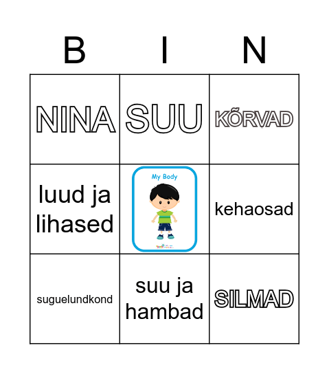 MINU KEHA Bingo Card