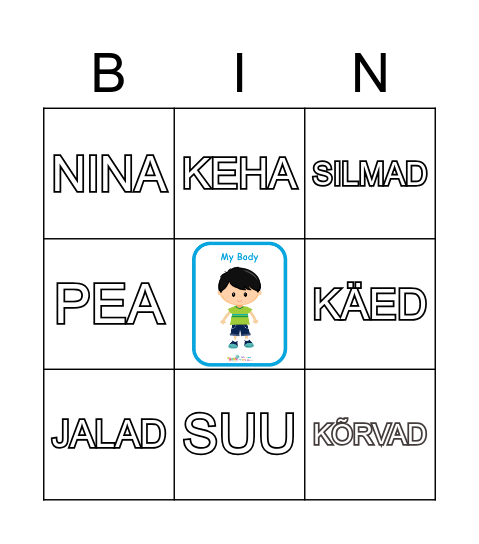 MINU KEHA Bingo Card