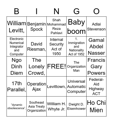 Chapter 27! Bingo Card