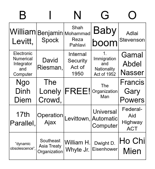 Chapter 27! Bingo Card