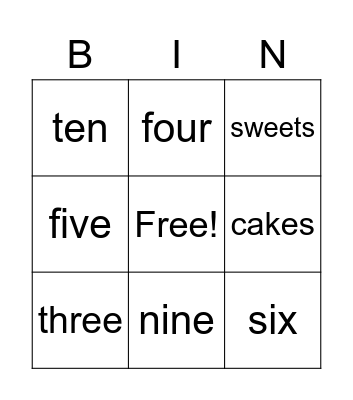 Unit 5 Bingo Card