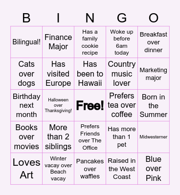 WIB BINGO Card